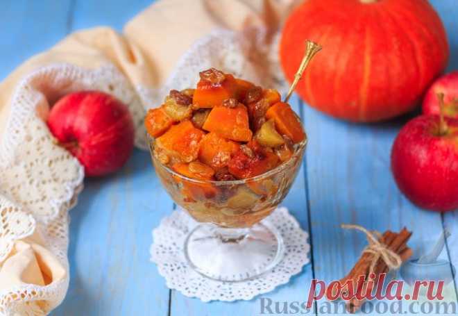 Рецепт: Тыква, тушенная с яблоками на RussianFood.com