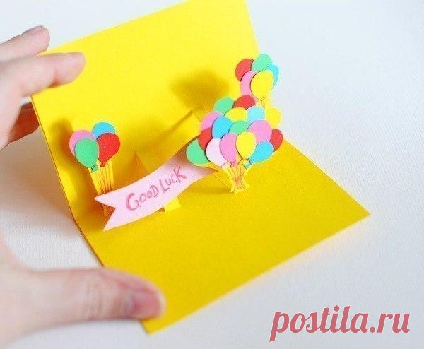 Очаровательная открытка своими руками.