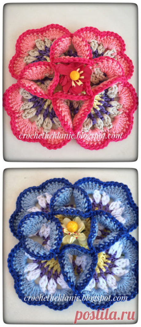 Crochet Heklanje: Moj rad 54 - Cvijet 13
