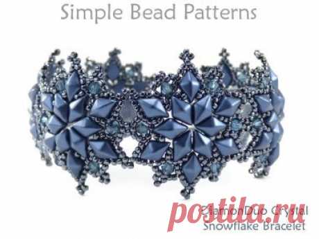 DIY Crystal Snowflake Bracelet with DiamonDuo Beads Beading Tutorial