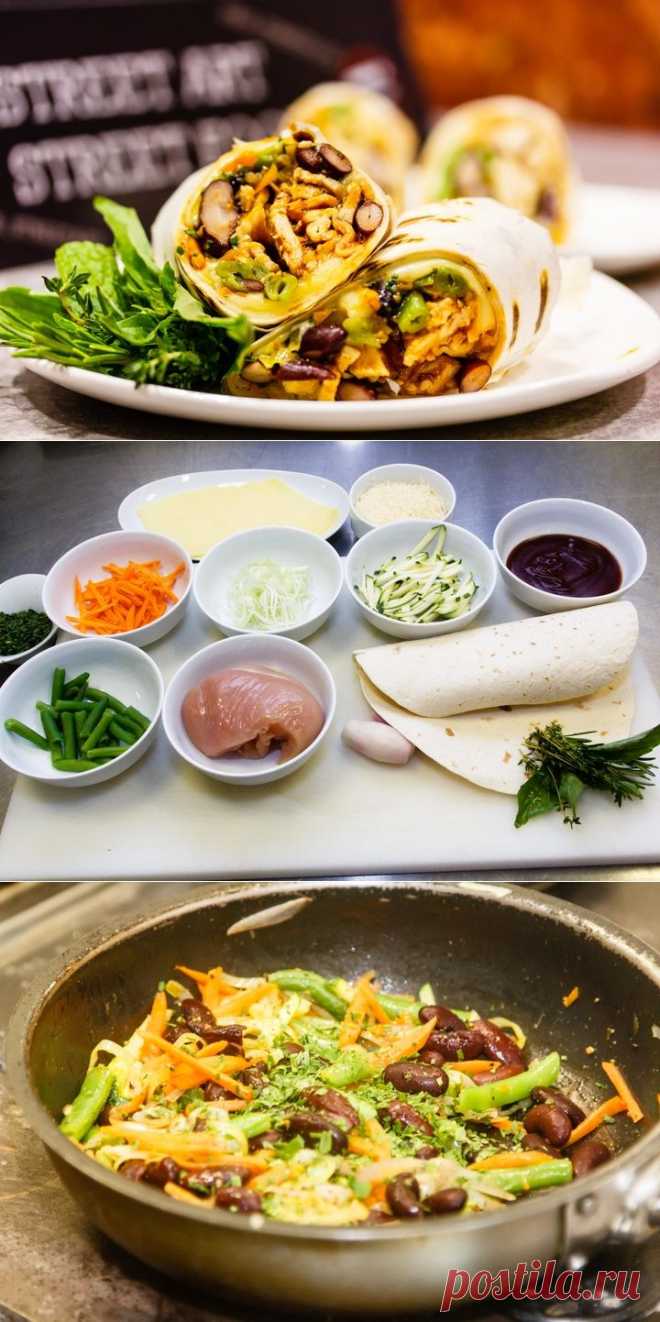 Сытная закуска: пряное мексиканское буррито с овощами — Вкусные рецепты