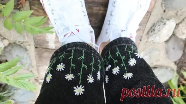 Не спеши выбрасывать старые джинсы! Расскажу, как я превратила их в модный шедевр с помощью обычных ниток - Сам себе мастер - Медиаплатформа МирТесен