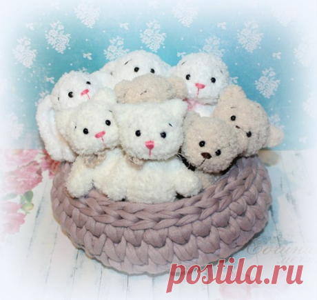 Малыши-зверюшки котик, зайка и мишка по одной схеме, вязание крючком, описание в PDF Схема вязания " Малыши-зверюшки котик, зайка и мишка по одной схеме " крючком в PDF, скачайте бесплатно подробное описание.