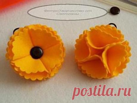 Мастер-класс: заколки для волос из фетра - Ярмарка Мастеров - ручная работа, handmade