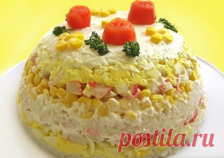 Подборка самых лучших салатов с крабовыми палочками (мясом). Топ- 9