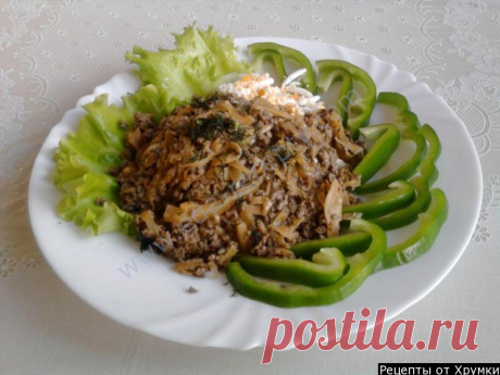 Печень тушеная с капустой