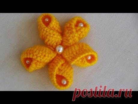Hand Embroidery: How to Make Flower with Easy Trick/Crochet thread