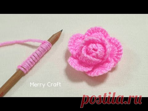 Amazing Hand Embroidery Flower Design Trick with Pencil - Hand Embroidery Rose Flower Designs Idea