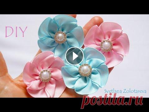 Простые Милые Цветы из ленты Своими руками Рукоделие КУПИТЬ ленты можно тут Подписаться на мой канал Интересные плейлисты: Серединки для ЦВЕТОВ И БАНТИКОВ КАНЗАШИ Бантики КАНЗАШИ из репсовых лент Бантики...