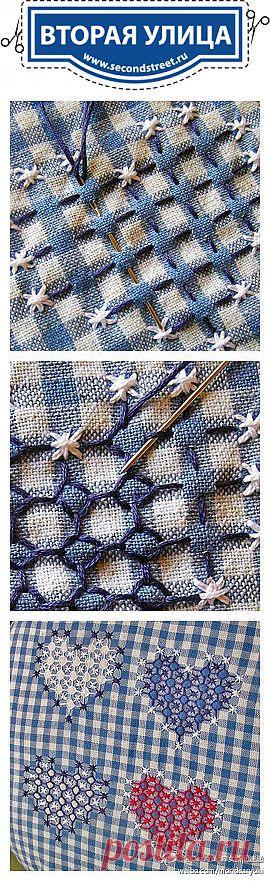 Интересная вышивка по клеточкам (DIY) / Вышивка /