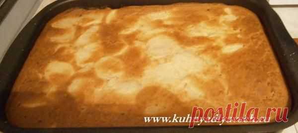 Пирог-перевертыш с курицей