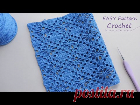 Простой УЗОР КРЮЧКОМ "Паучок" ВЯЗАНИЕ для начинающих 💎SUPER EASY Pattern Crochet for beginners💎