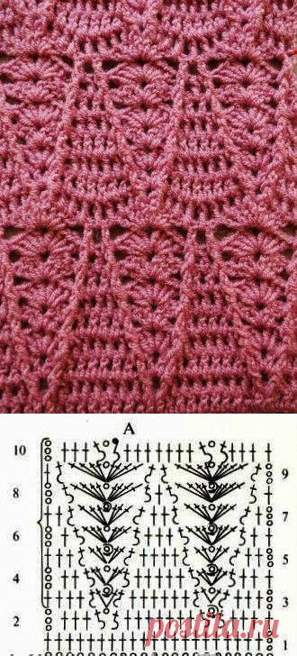 узор крючком.