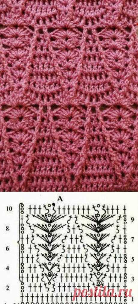 узор крючком.