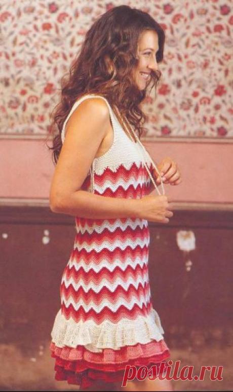 Вязание крючком платья со схемами и описаниями. Женские и детские вязаные платья крючком. - страница 8