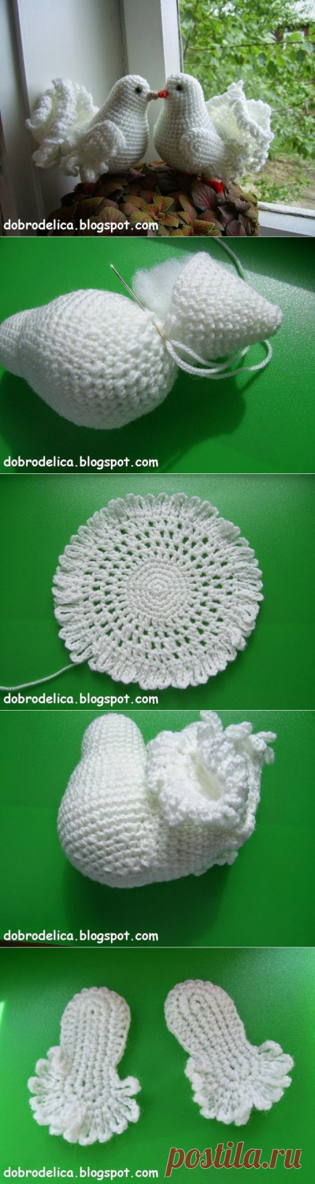 Вязаная голубка: описание