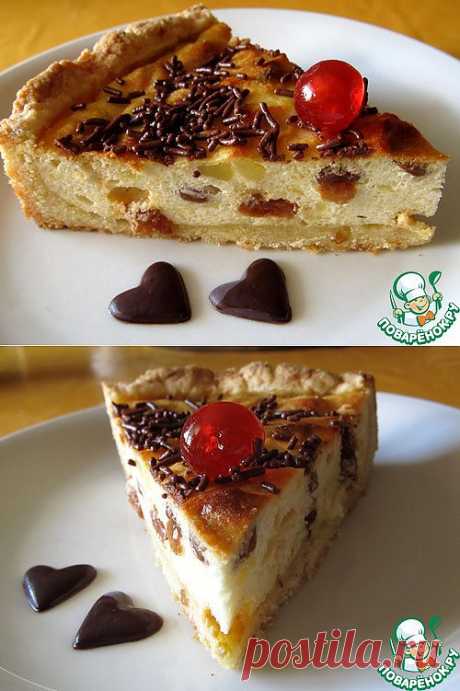Бабушкин творожный пирог с изюмом - кулинарный рецепт