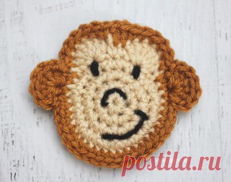 Repeat Crafter Me: M is for Monkey: Crochet Monkey Applique