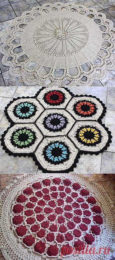 Круглые вязаные коврики своими руками - Учимся Делать Все Сами