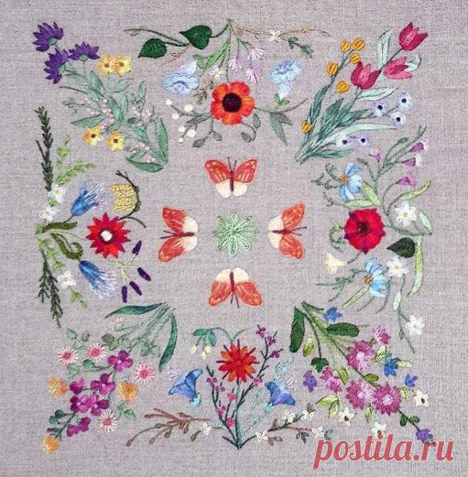 "Square Dance" kit | The French Needle | French Needlework Kits, Cross Stitch, Embroidery, Sophie Digard