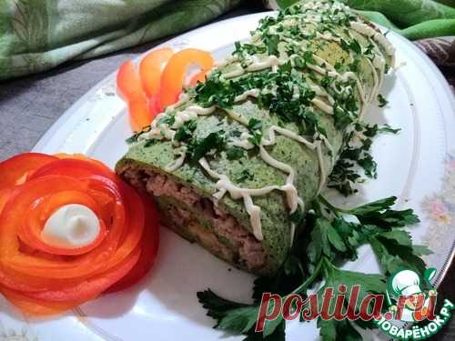 Кабачковый рулет с грибами – кулинарный рецепт