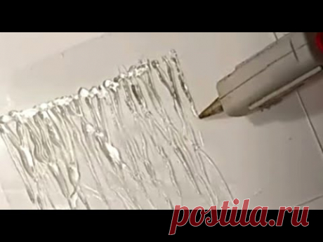 ВСЕГО ЛИШЬ - НАЛИВАЮ ГОРЯЧИЙ КЛЕЙ НА СТЕКЛО! ОБАЛДЕННЫЙ Декор дома.Поделки на день матери.DIY идеи