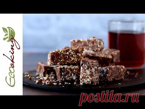 Хрустящие шоколадные батончики с пророщенной зеленой гречкой / vegan | gluten free