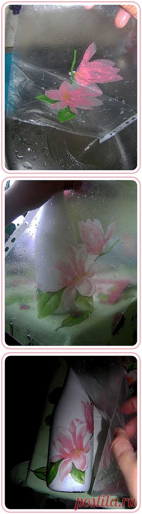 6 способов наклеивания салфеток. Декупаж. Часть-1..