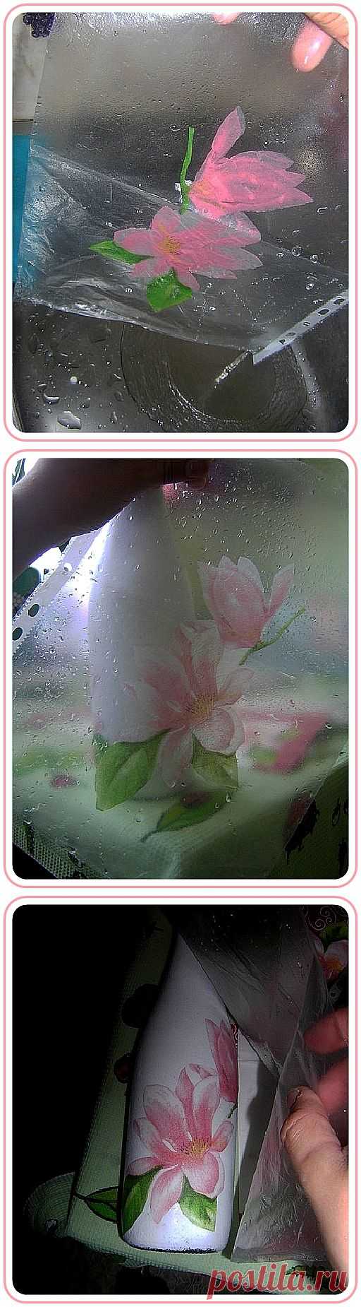 6 способов наклеивания салфеток. Декупаж. Часть-1..