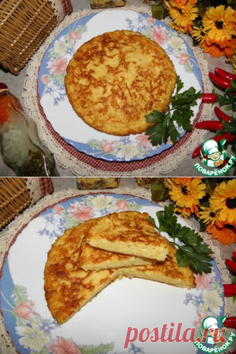 Омлет с хлебом и сыром – кулинарный рецепт