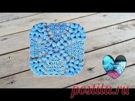 Granny punto popcorn tejido a crochet - YouTube