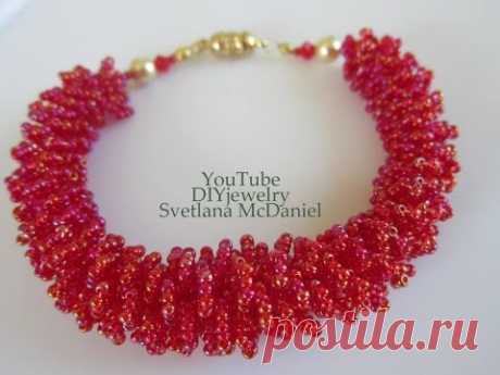 Beaded Fur Bracelet   DIY  Бисерный мех - YouTube