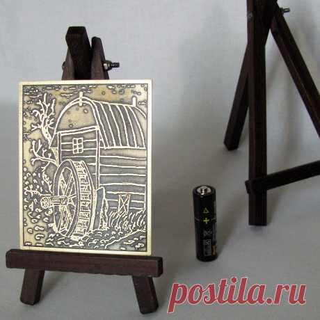 Миниатюра. Травление на латуни.