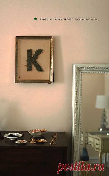 DIY | mossy monogram wall art | PINEGATE ROAD