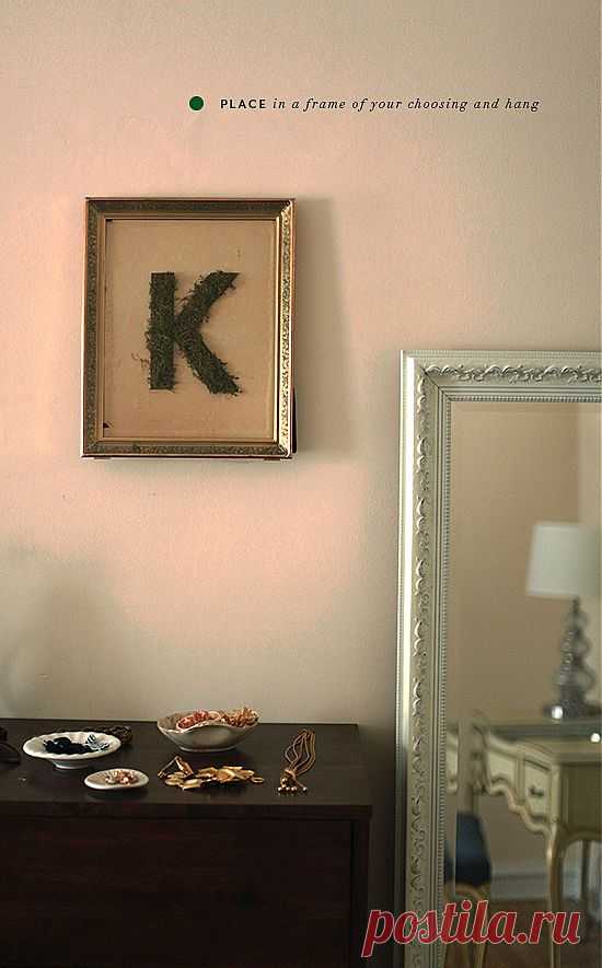 DIY | mossy monogram wall art | PINEGATE ROAD