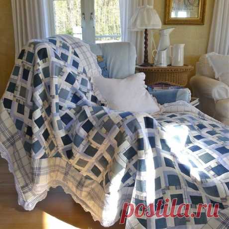 Покрывало из старых джинсов — DIYIdeas