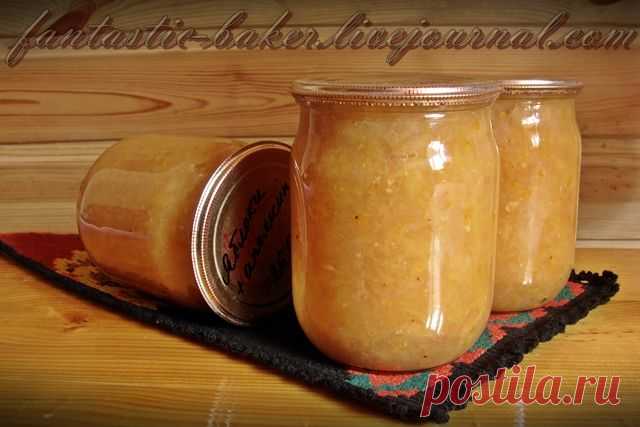 Яблочный джем с апельсином (в мультиварке)