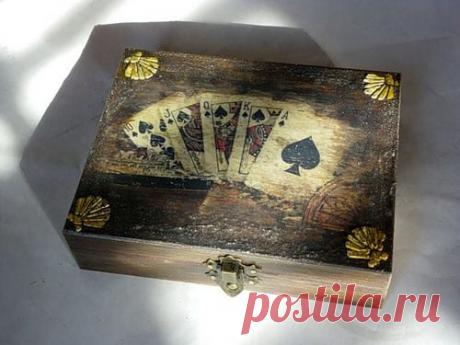 Декупаж по деревянной поверхности – шкатулки