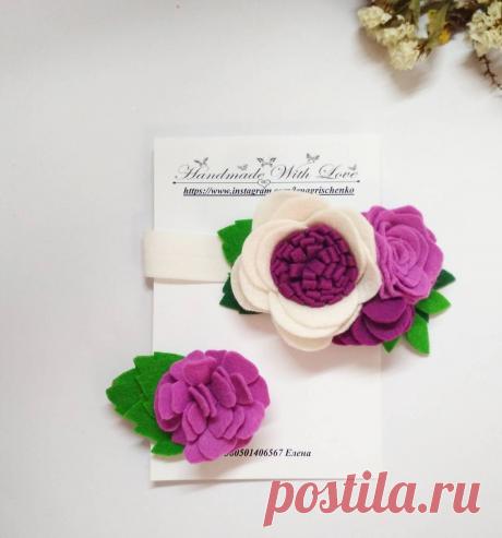Бантик & Заколки 🇺🇦 Украина в Instagram: «Набор из фетра для малышки.  Повязочка с тремя цветочками из итальянского мягкого натурального фетра. Размер повязочки подойдёт для девочек…» 91 отметок «Нравится», 1 комментариев — Бантик & Заколки 🇺🇦 Украина (@lena.bantik) в Instagram: «Набор из фетра для малышки.  Повязочка с тремя цветочками из итальянского мягкого натурального…»