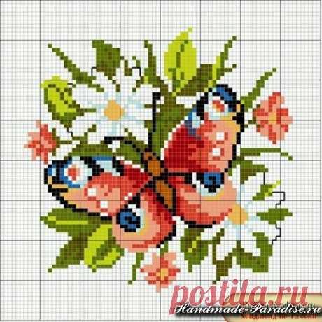 Бабочки — схемы вышивки крестом | Handmade-Paradise