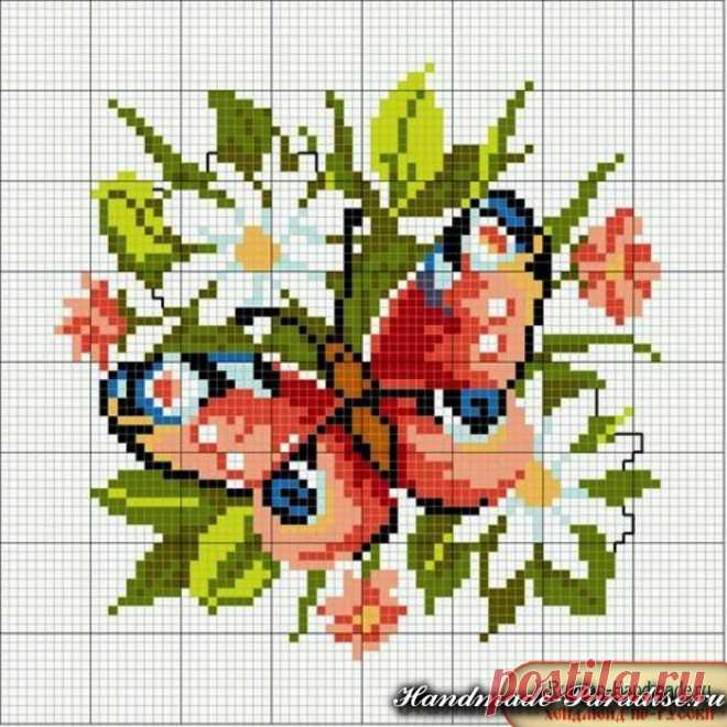 Бабочки — схемы вышивки крестом | Handmade-Paradise
