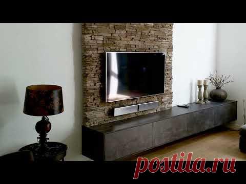 ОФОРМЛЕНИЕ СТЕН ГОСТИНОЙ ИЛИ ЗАЛА В ЗОНЕ ТВ. ФЭШН ДИЗАЙН.