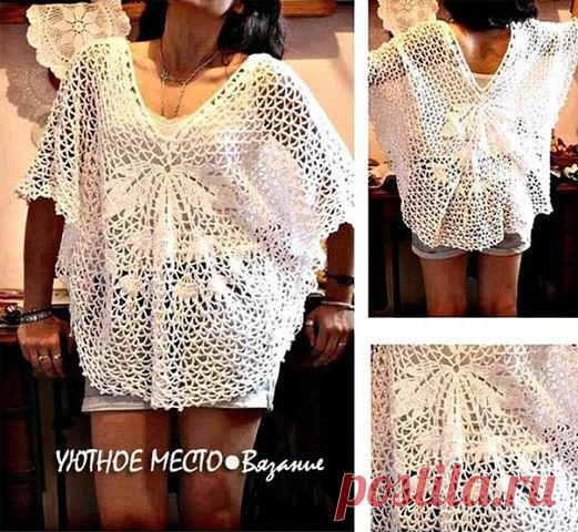 ТУНИКА. / Вязание крючком / Женская одежда крючком. Схемы.