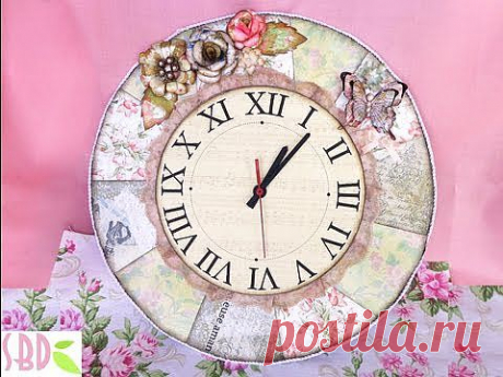 ▶ Scrapbooking: Orologio Shabby Chic - Shabby Chic Clock [ENG SUB] - YouTube
