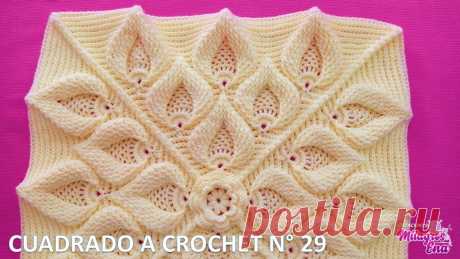 VIDEO COMPLETO de Como tejer el Cuadrado N° 29 a crochet en punto de hojas relieves para cojines VIDEO COMPLETO de Como tejer el Cuadrado N° 29 a crochet en punto de hojas relieves para cojines.#crochet #ganchillo #tejidoamano Videos tutoriales de como t...