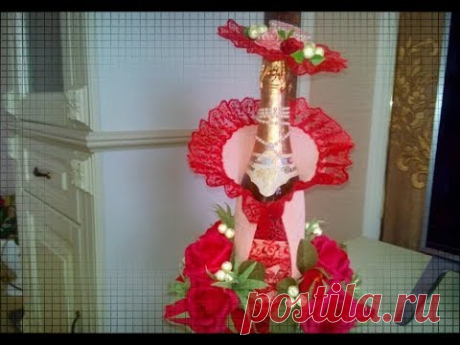 ну ОООЧЕНЬ КРАСИВОЕ оформление шампанского на 8 марта и 23 февраля #AlesyaGor#оформлениебутылкишампанского #цветыизбумаги#подарокмамена8мартаDIY Всем привет! Мастер Класс как очень оригинально оформить бутылку шампанского на...