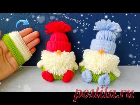 ❤️️🎄Чудесных Гномиков Сделала Очень Просто⭐ Вам Понравится эта Идея - Рождественские Гномы из Пряжи