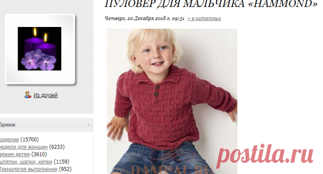 Пуловер для мальчика «Hammond»