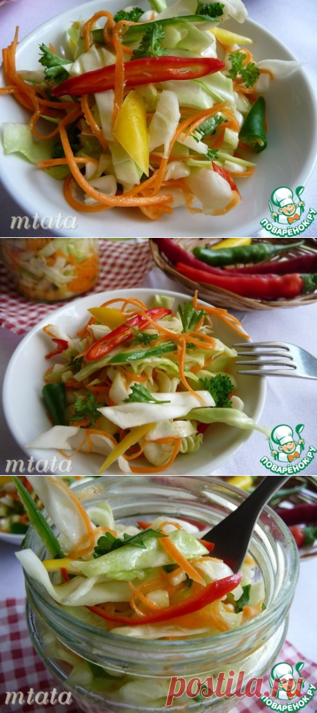 Молодая капуста острая - кулинарный рецепт