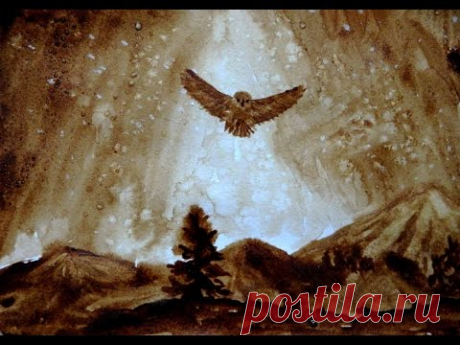 Как нарисовать сову с люминофором / How to draw a owl with a phosphor - YouTube